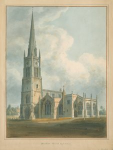 Oxfordshire - Igreja de Bloxham, 1802 de John Buckler