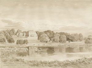 Patshull House: desenho em sépia, 26 de agosto de 1820 de John Buckler