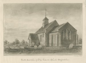 Igreja de Cachimbos: desenho sépia de John Buckler