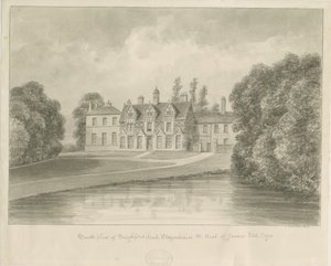 Seighford Hall: desenho sépia de John Buckler