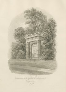 Shugborough - Monumento: desenho em sépia de John Buckler
