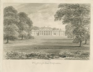 Shugborough Hall: desenho sépia de John Buckler