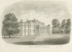 Shugborough Hall: desenho sépia, 1843 de John Buckler