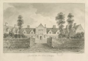 Stafford - Casas de esmolas: desenho em sépia de John Buckler