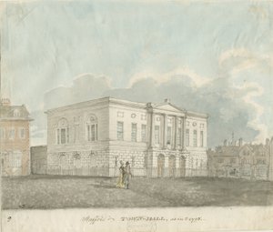 Stafford - Chetwynd House: desenho em sépia de John Buckler