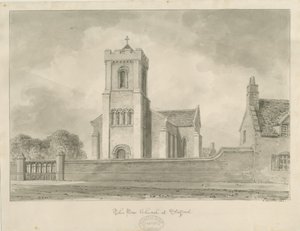 Stafford - Christ Church: desenho em sépia, 1840 de John Buckler