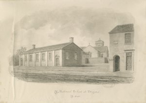 Stafford - Escola Nacional: desenho sépia de John Buckler