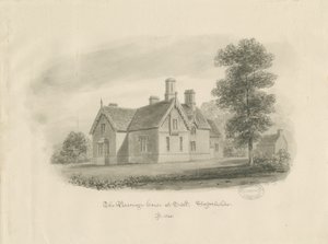 Stafford - Parsonage House at Salt: desenho em sépia (vinheta) de John Buckler