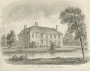Stone - Aston Hall: desenho sépia de John Buckler