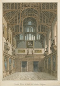 Sussex - Cowdray House - Interior do Hall de John Buckler