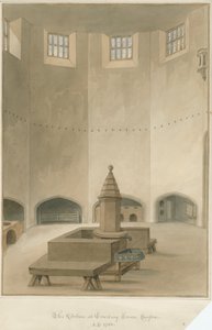 Sussex - Cowdray House - Interior da cozinha, 1830 de John Buckler