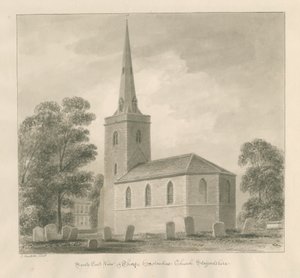Igreja Thorpe Constantino: desenho de lavagem sépia de John Buckler