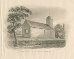 Igreja de Tixall: desenho em sépia, nd [ 1841] de John Buckler