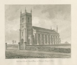 Igreja Walsall [&39;Novo&39;]: desenho em sépia de John Buckler