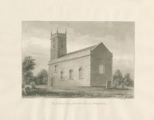Igreja Warslow: desenho sépia de John Buckler