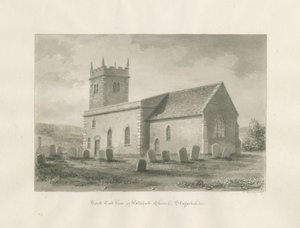 Igreja da Cascata: desenho de lavagem em sépia de John Buckler