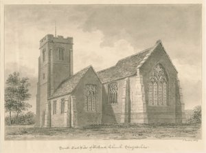 Igreja Wichnor: desenho sépia de John Buckler
