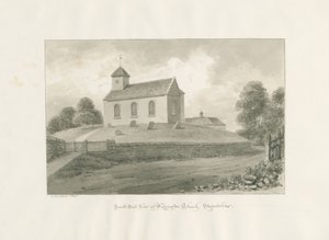 Igreja de Wigginton: desenho em sépia, 1848 de John Buckler