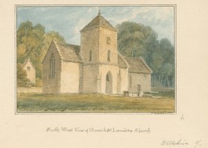 Wiltshire - Igreja de Berwick Saint Leonard, 1817 de John Buckler