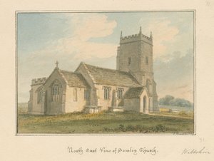Wiltshire - Igreja de Semley, 1817 de John Buckler