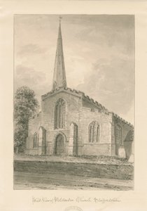 Igreja Wolstanton: desenho sépia de John Buckler