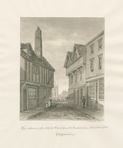Wolverhampton - Lichfield Street: desenho sépia de John Buckler