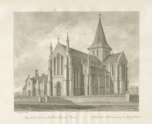 Wolverhampton - Igreja de Santa Maria: desenho em sépia de John Buckler
