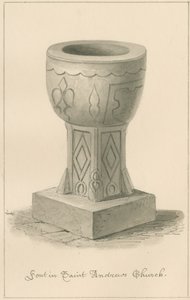 Worcestershire - Droitwich - Fonte da Igreja de Santo André, 1833 de John Buckler