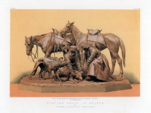 Grupo de Caça em Bronze, século XIX.