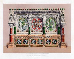 Reredos em pedra e mármore, século XIX.