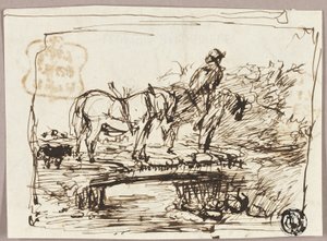 Esboço da ponte de travessia de cavalos