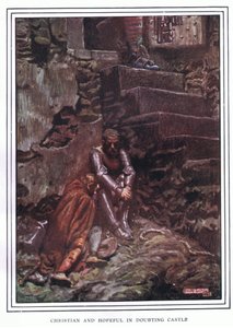 Cristão e esperançoso em duvidar do castelo de John Byam Liston Shaw