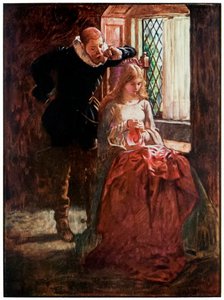Sr. Brisk e Misericórdia dos Peregrinos Progresso deste Mundo, para o que está por vir John Bunyan (1628-1688) Ilustração de Byam Shaw (1872-1919), o Sr. Brisk corteja a Misericórdia até que ele a descubra de John Byam Liston Shaw
