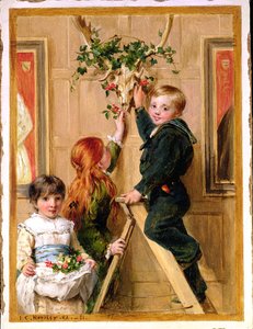 Decorando com Holly, 1881 de John Callcott Horsley