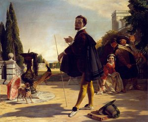 Shakespeare, Décima Segunda Noite, Ato II, Cena V de John Callcott Horsley