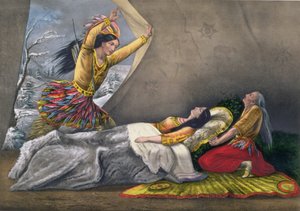 A morte de Minnehaha, gravada e pub. por Currier e Ives, 1867
