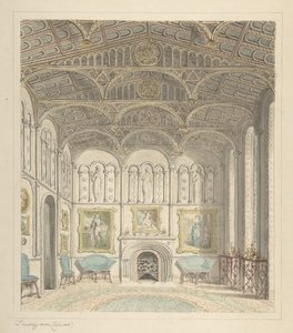 Sala de Estar do Castelo de Lea, Vista Oeste, ca. 1816.