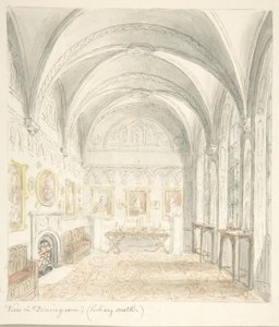 Lea Castle, Worcestershire, Dining Room Looking South, ca. 1816.