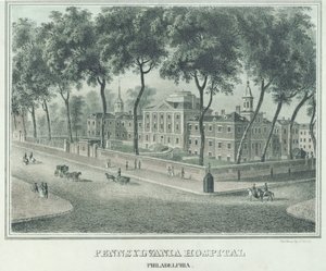 Hospital da Pensilvânia, 1838 de John Caspar Wild