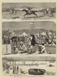 A Ocupação de Chipre, Esboços em Larnaca (gravura) de John Charles (after) Dollman