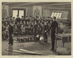 Broca de Ambulância a Bordo HM Training-Ship Exmouth de John Charles Dollman