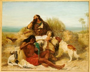 Robinson Crusoe e seu homem sexta-feira