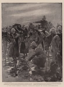 Um descanso com cavalos franceses em geral, em circunstâncias tentadoras