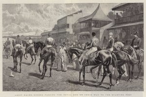 Corridas de Ascot, Cavalos passando pela Royal Box a caminho do Posto de Partida