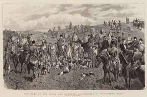 O encontro do Devon e Somerset Staghounds em Hawkcombe Head de John Charlton