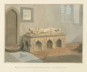 Essex - Igreja Earls Colne - Monumento, 1824 de John Chessell Buckler