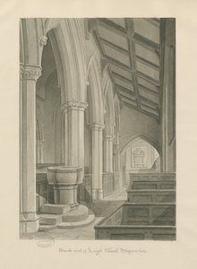 Interior da Igreja de Leigh: desenho sépia
