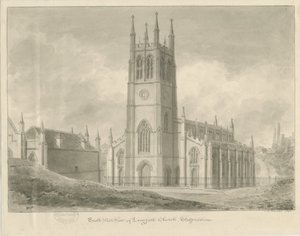 Igreja de Longport - S. Paulo: desenho sépia de John Chessell Buckler