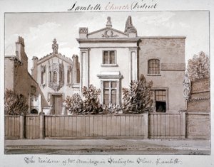 Residência do Sr. Armitage em Penlington Place, Lambeth, Londres, 1828 de John Chessell Buckler