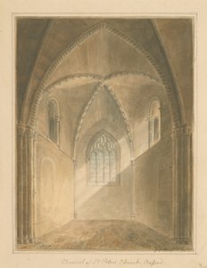 Oxfordshire - Oxford - Interior da Igreja da Capela de São Pedro, 1811 de John Chessell Buckler